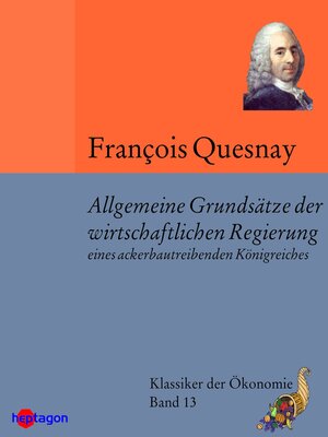 cover image of Allgemeine Grundsätze der wirtschaftlichen Regierung eines ackerbautreibenden Königreiches